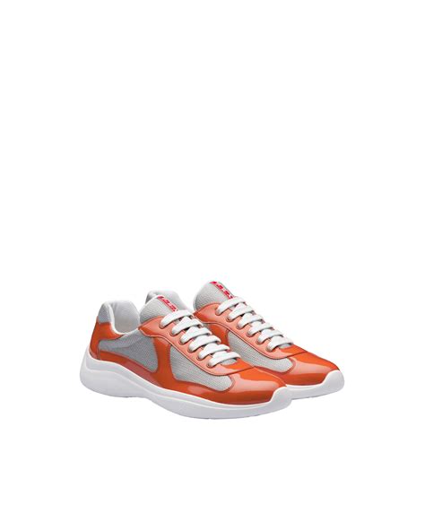 prada orange sneakers|prada female sneakers.